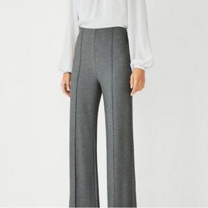 Ann Taylor Gray straight-Leg Work Pants/ Trousers